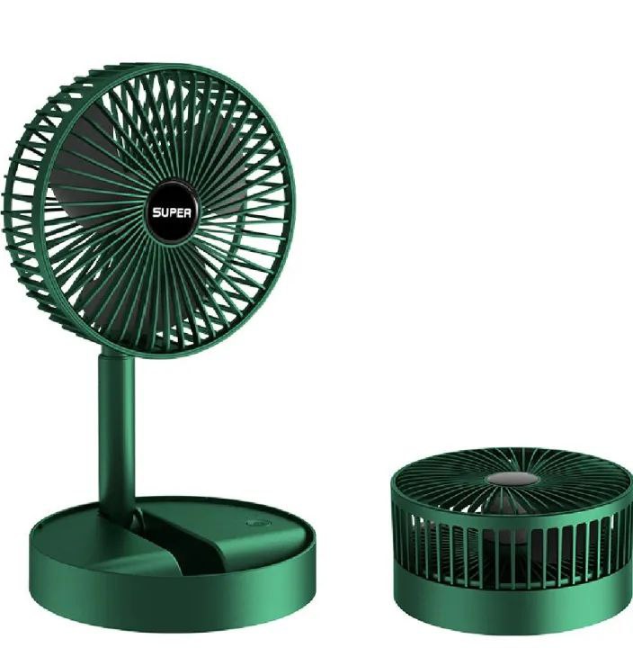 Usb Foldable Rechargeable Telescopic Mini Desktop Air Fan 3 In 1 Camping Portable Battery Fan
