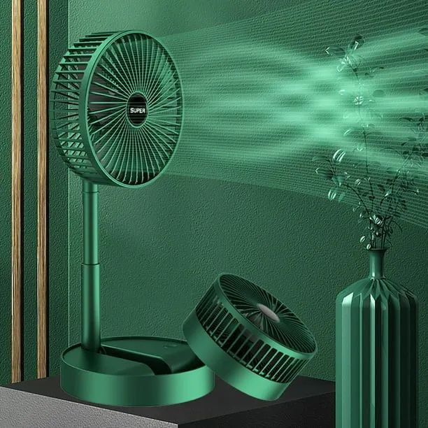 Usb Foldable Rechargeable Telescopic Mini Desktop Air Fan 3 In 1 Camping Portable Battery Fan