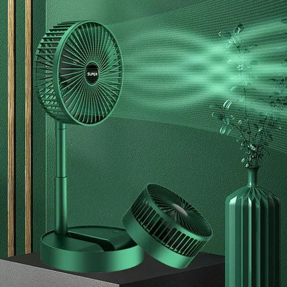 Usb Foldable Rechargeable Telescopic Mini Desktop Air Fan 3 In 1 Camping Portable Battery Fan
