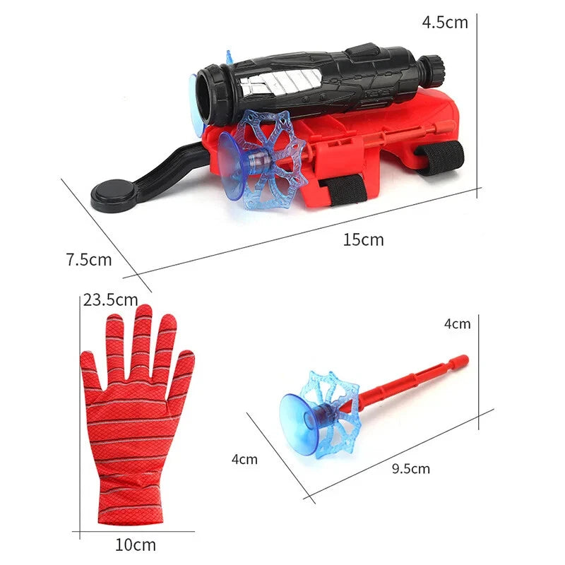 Superhero Launcher with Silk Glove Spiders Web Wrist Set Toy Cosplay for Kids