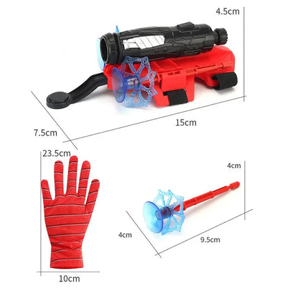 Superhero Launcher with Silk Glove Spiders Web Wrist Set Toy Cosplay for Kids